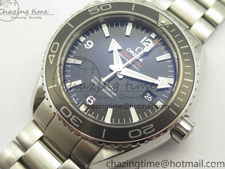 0309 EyeCatching Planet Ocean Professional Ceramic Bezel 45.5mm 1:1 VSF Best Edition Silver Markers on SS Bracelet A8500 Super Clone 8050